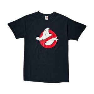 Y2K Vintage Ghostbusters T-shirt 2000s Ghost Movie Logo Graphic Medium Faded.